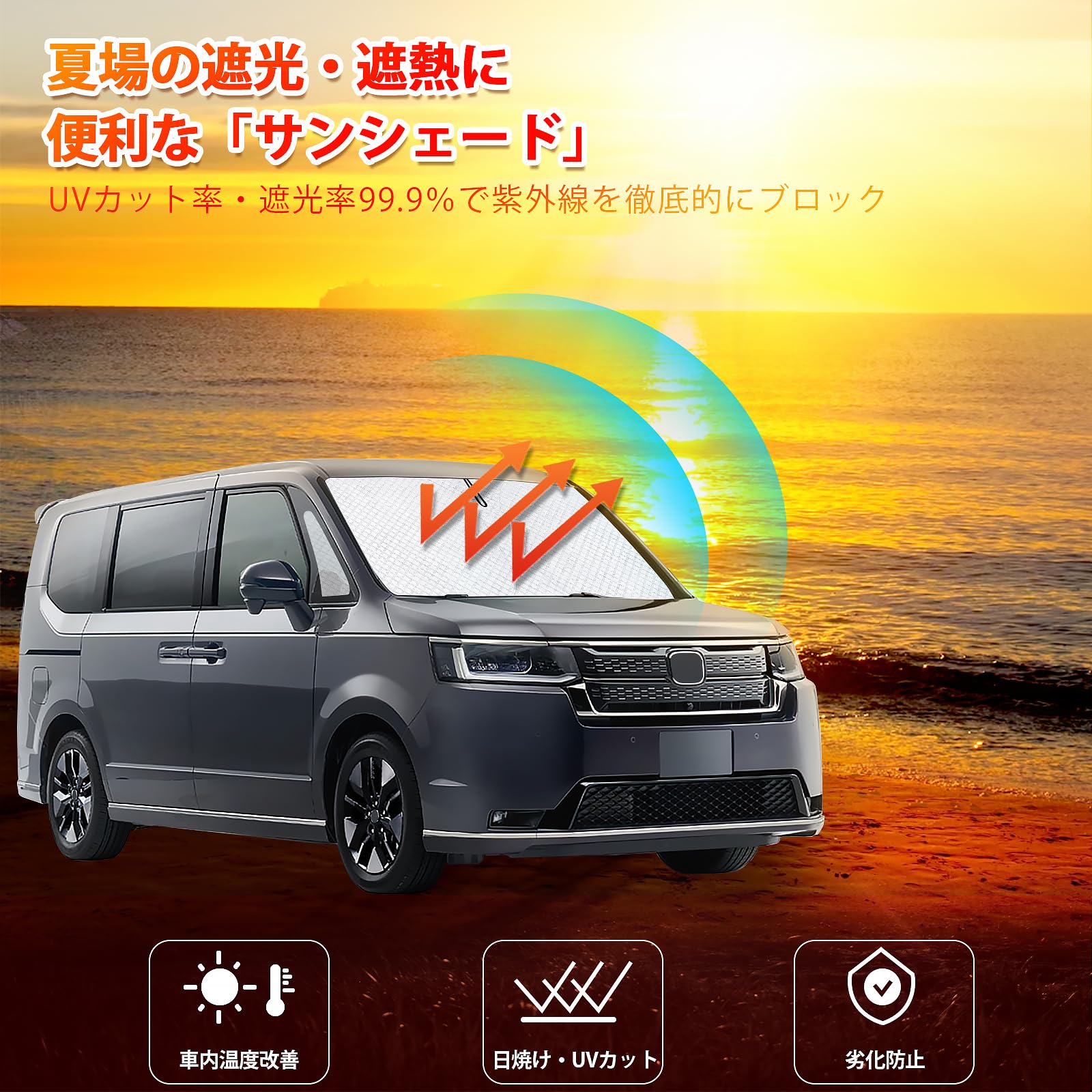 Amazon.co.jp: 新型 ステップワゴン RP6 RP7 RP8 サンシェード TEPWGN